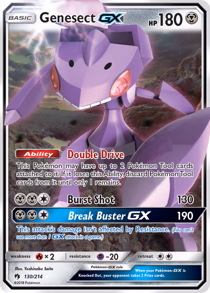 Genesect GX 130/214 Pokemon card