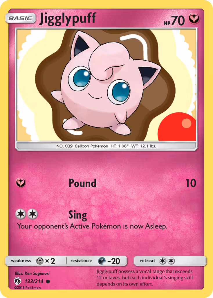 Jigglypuff 133/214 Pokemon card