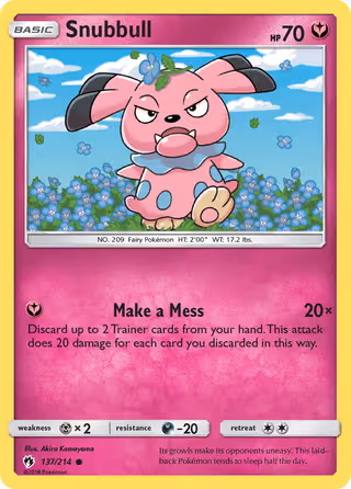 Snubbull 137/214 Pokemon card
