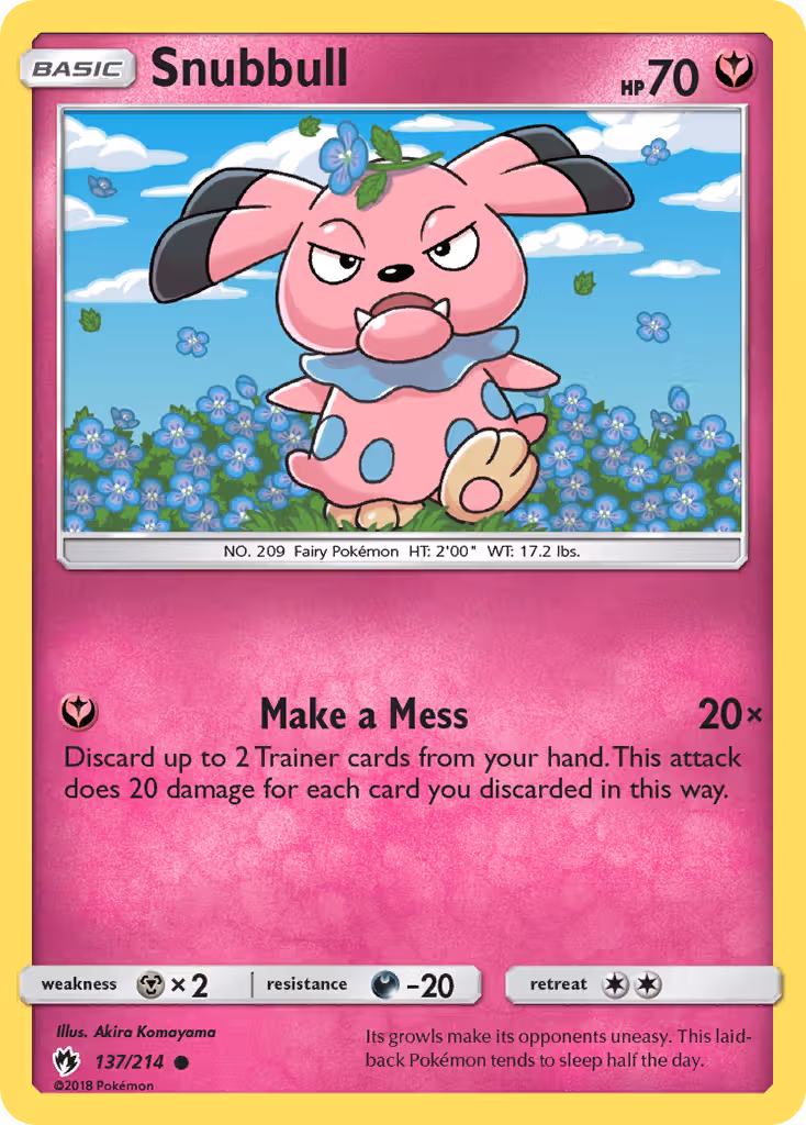 Snubbull 137/214 Pokemon card
