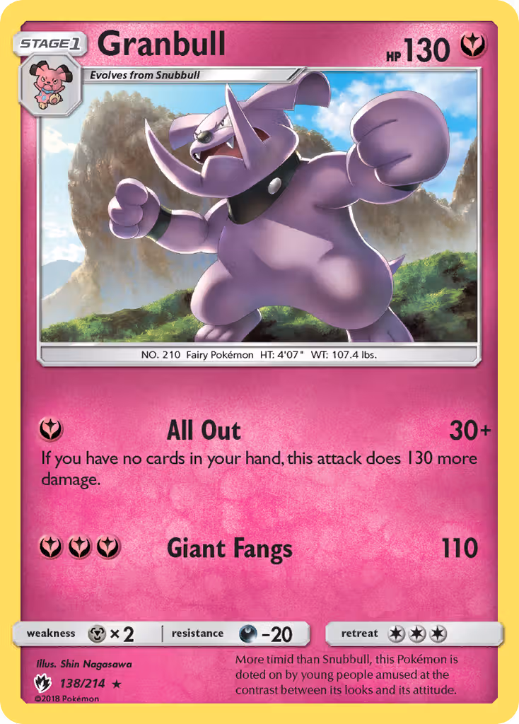 Granbull 138/214 Pokemon card