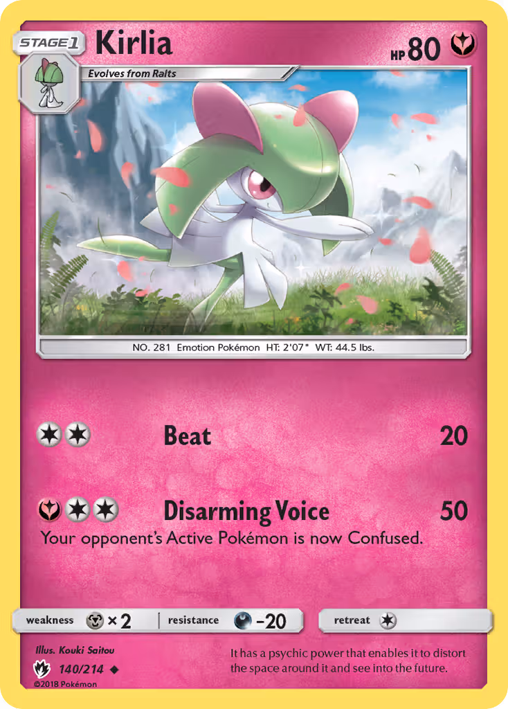 Kirlia 140/214 Pokemon card