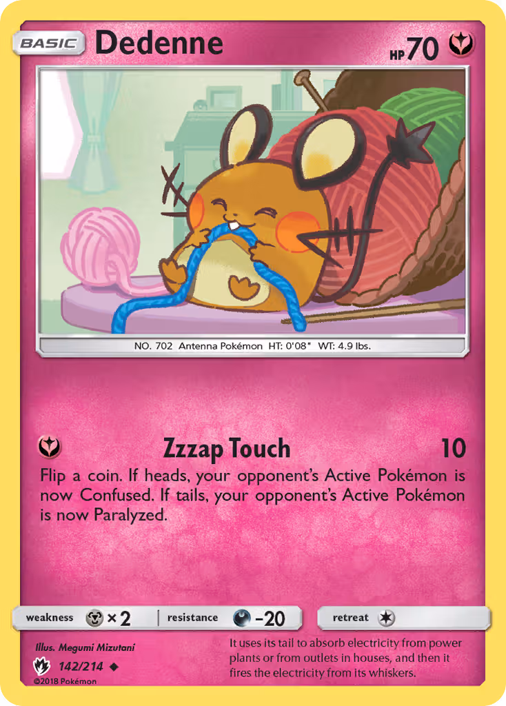 Dedenne 142/214 Pokemon card