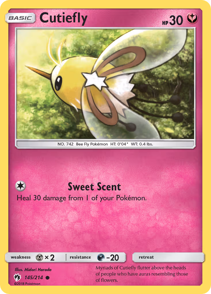Cutiefly 145/214 Pokemon card