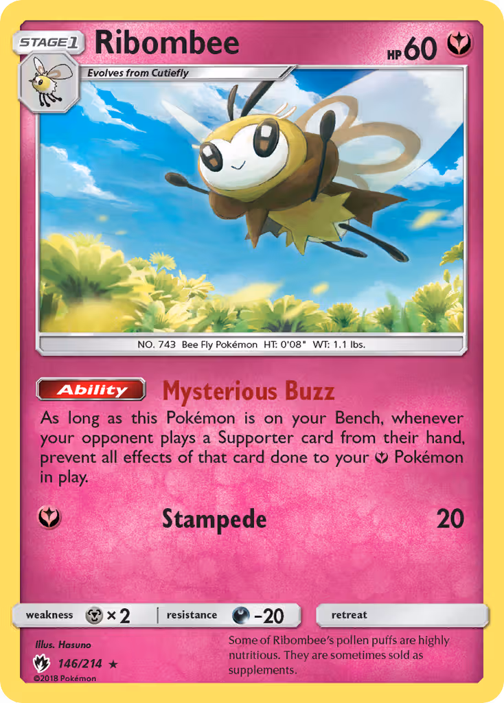 Ribombee 146/214 Pokemon card