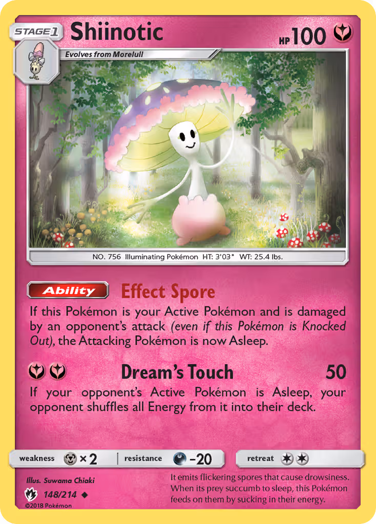 Shiinotic 148/214 Pokemon card