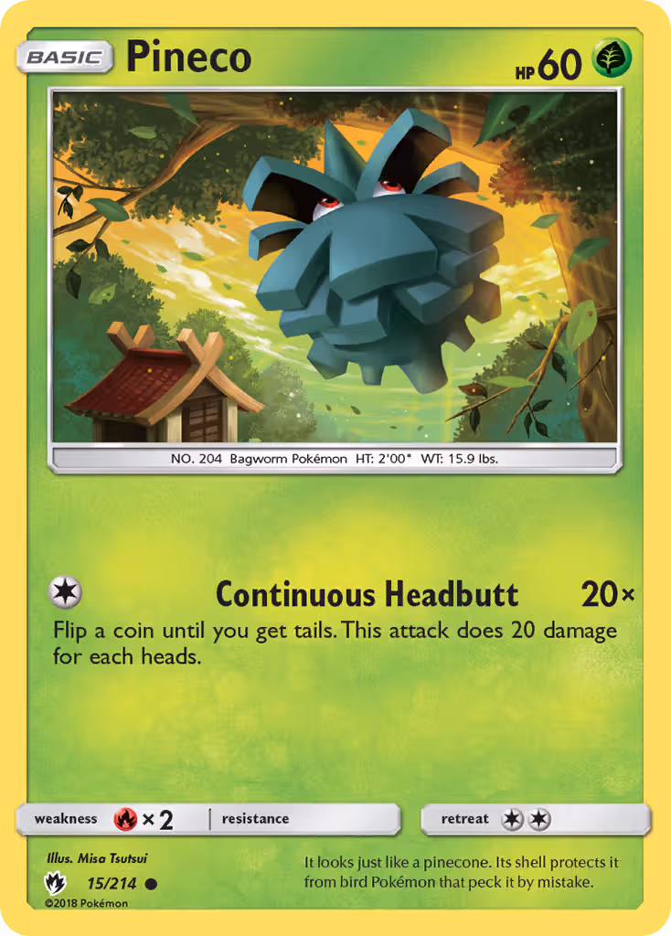 Pineco 15/214 Pokemon card