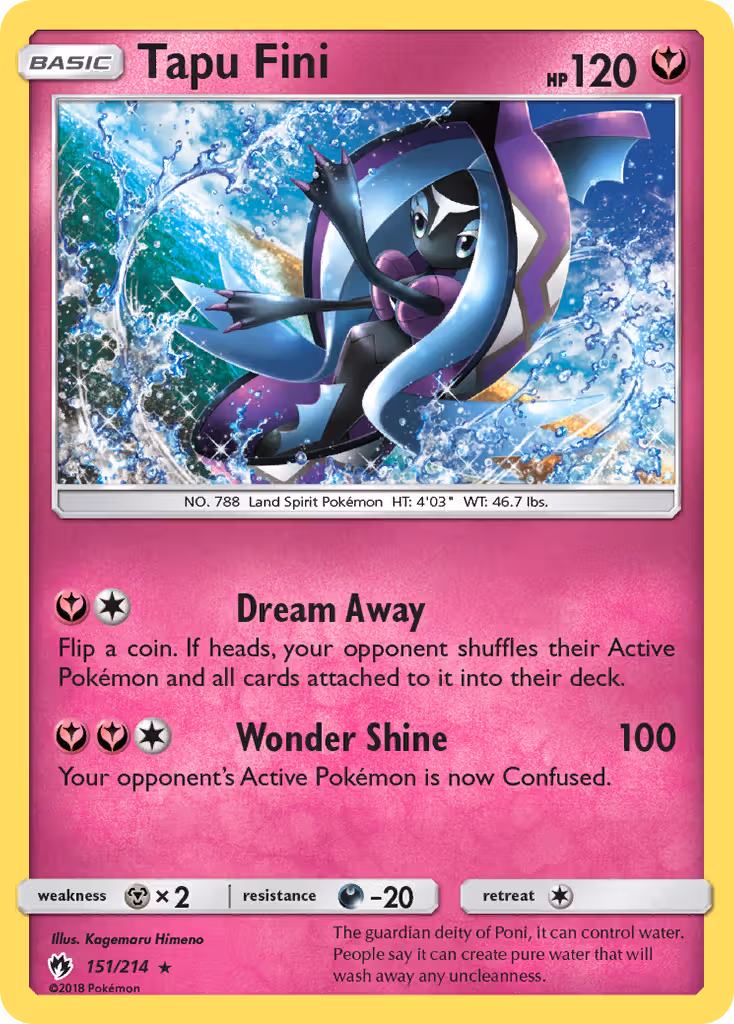 Tapu Fini 151/214 Pokemon card