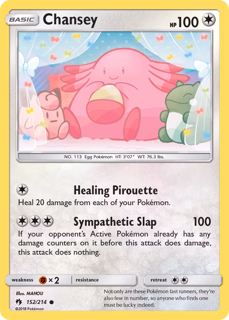 Chansey 152/214 Pokemon card