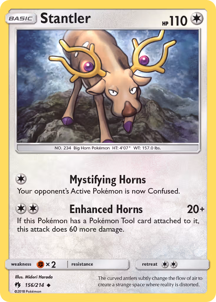 Stantler 156/214 Pokemon card