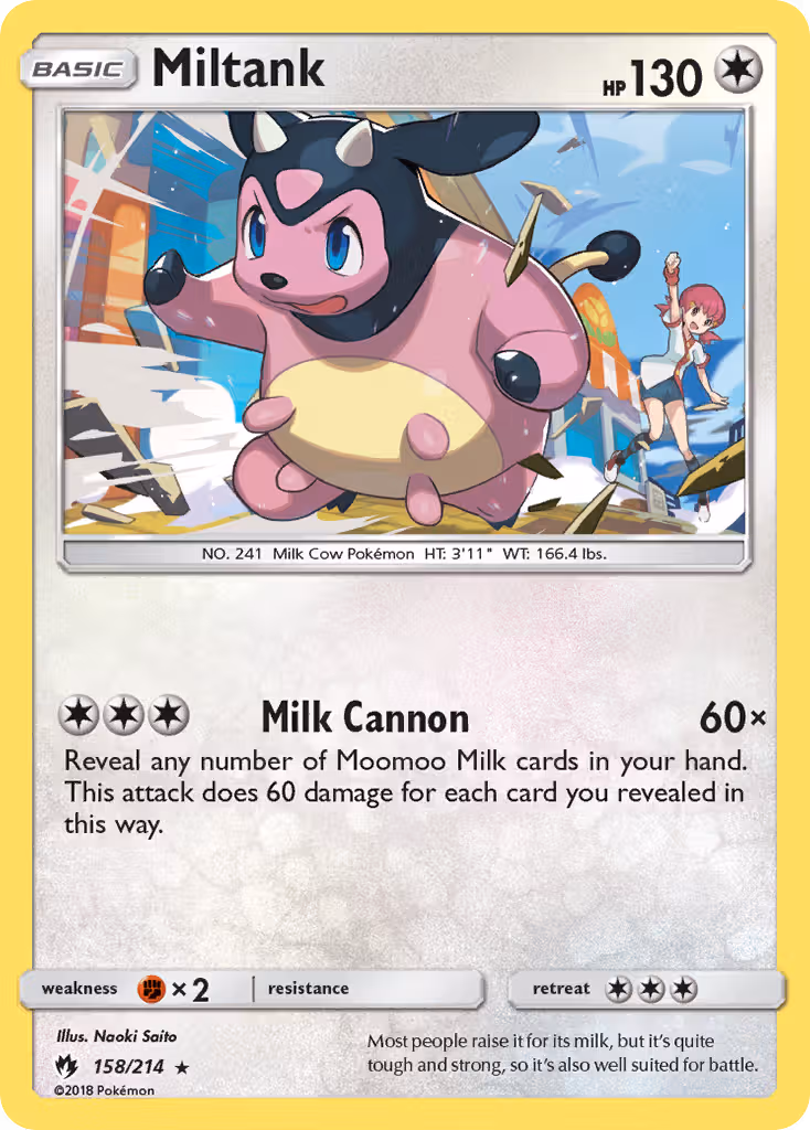 Miltank 158/214 Pokemon card
