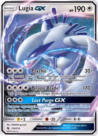 Lugia GX 159/214 Pokemon card