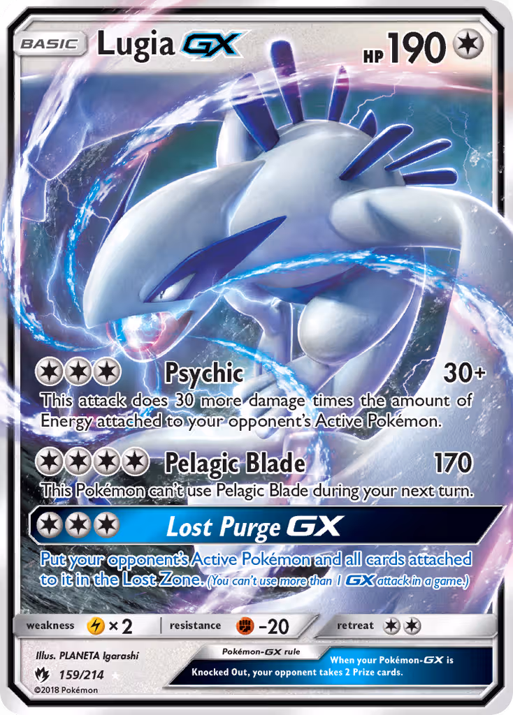 Lugia GX 159/214 Pokemon card