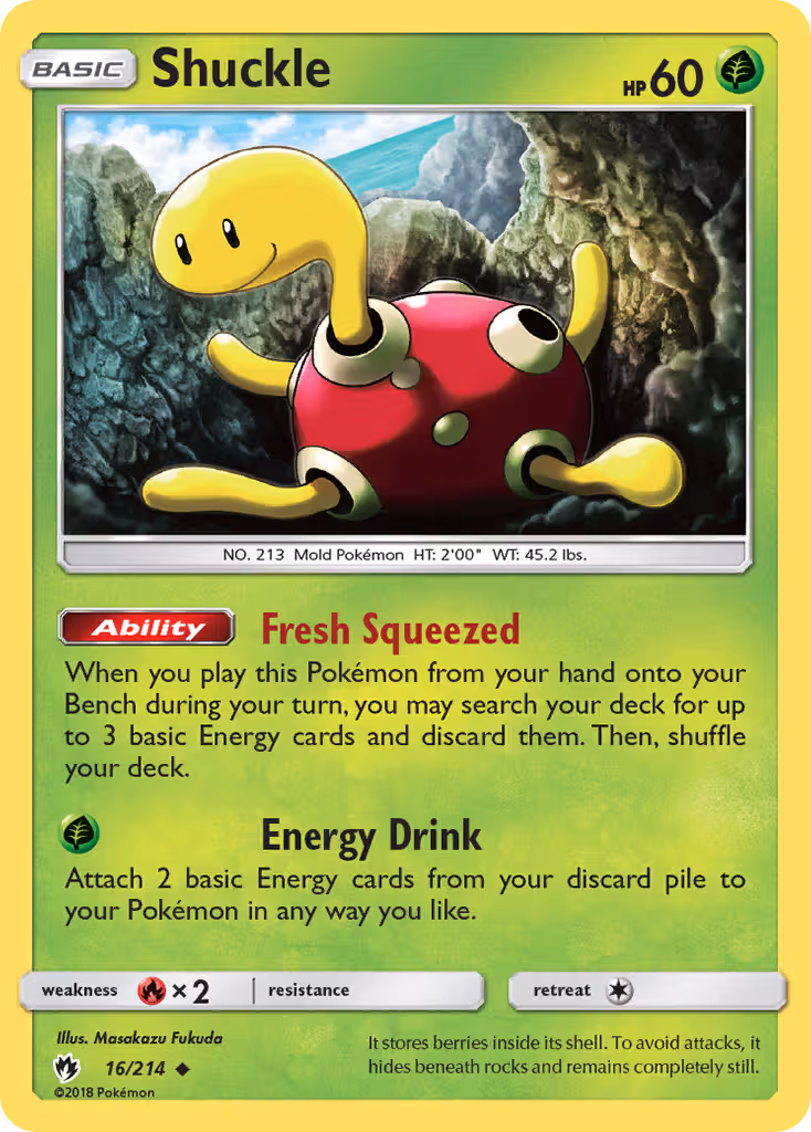 Shuckle 16/214 Pokemon card