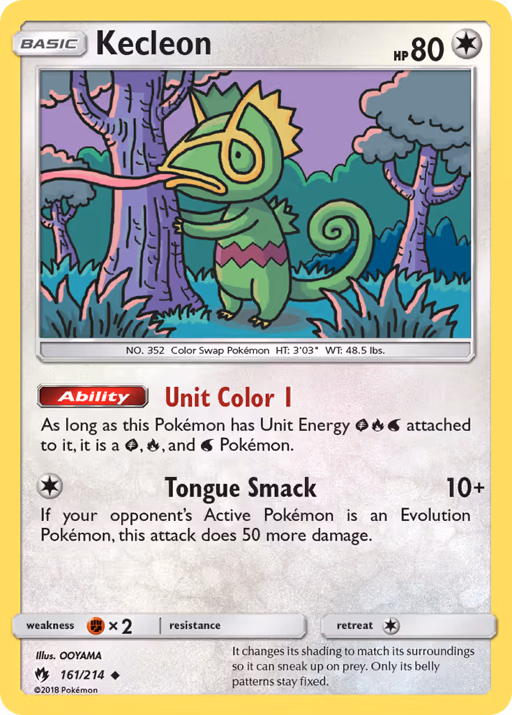 Kecleon 161/214 Pokemon card