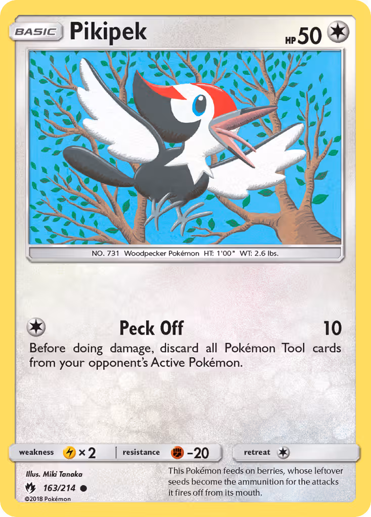 Pikipek 163/214 Pokemon card