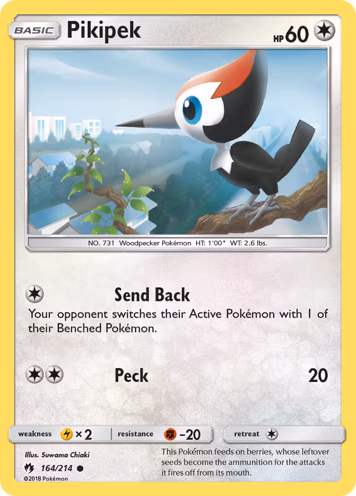 Pikipek 164/214 Pokemon card