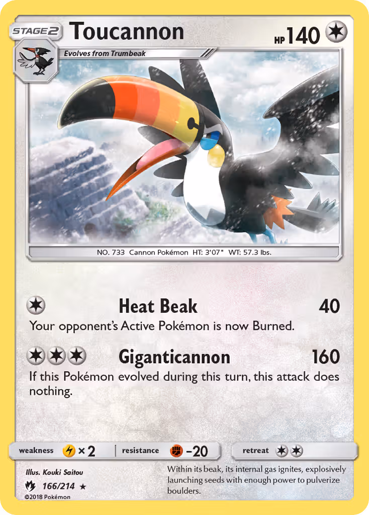 Toucannon 166/214 Pokemon card