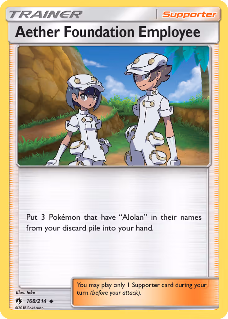 Aether Foundation Employee 168/214 Pokemon card