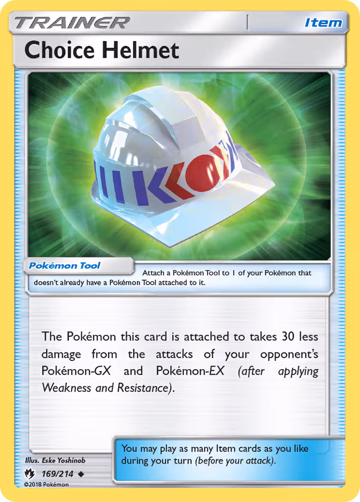Choice Helmet 169/214 Pokemon card