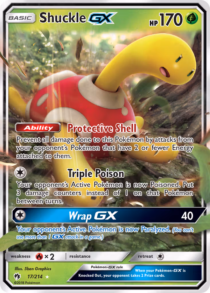 Shuckle GX 17/214 Pokemon card