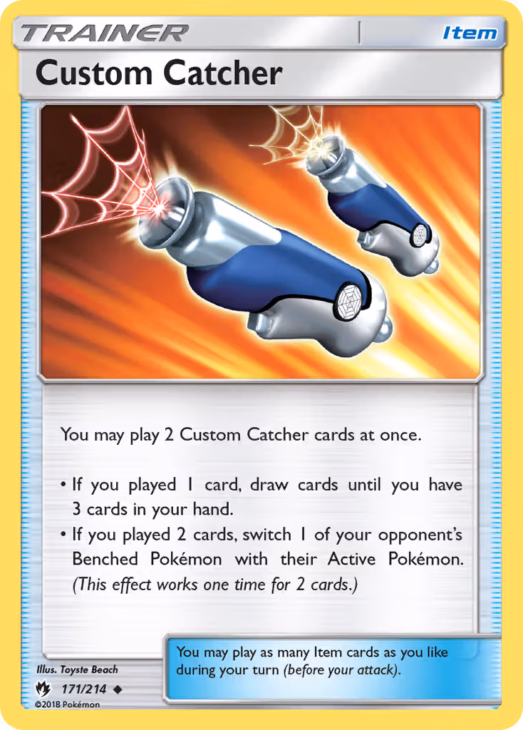Custom Catcher 171/214 Pokemon card