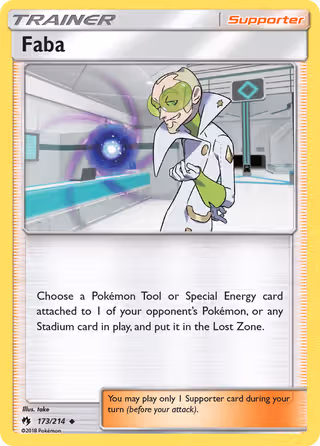 Faba 173/214 Pokemon card