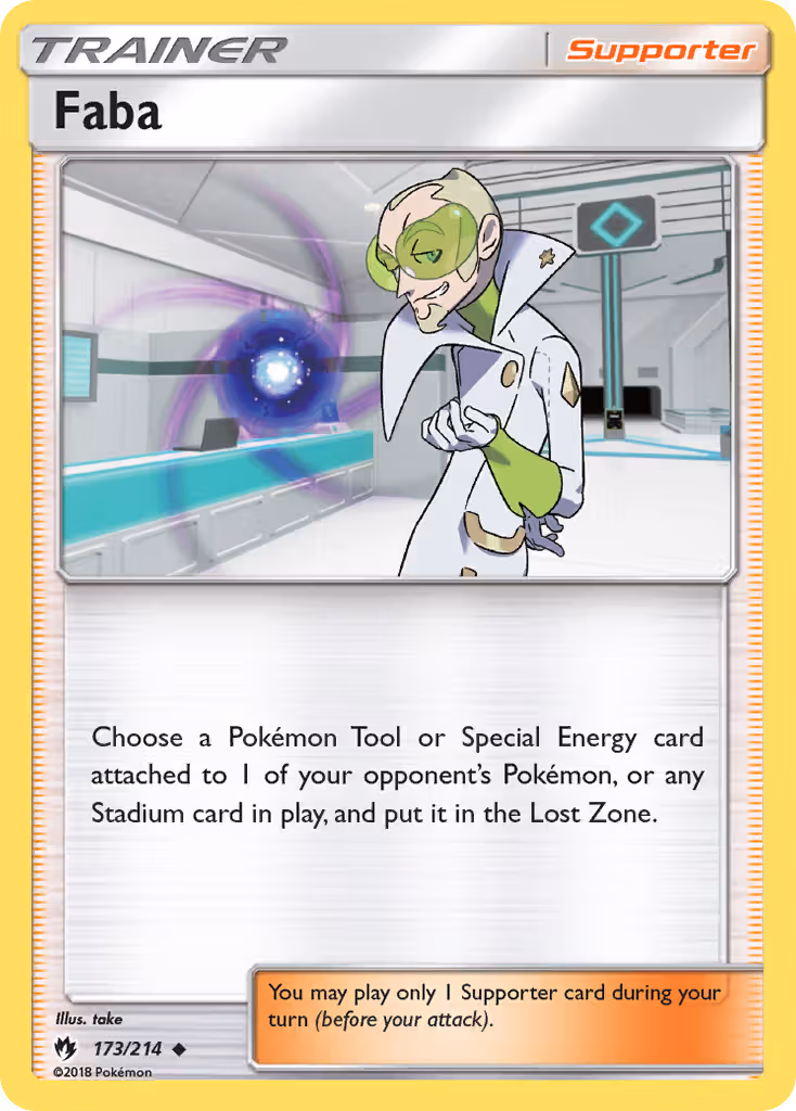Faba 173/214 Pokemon card