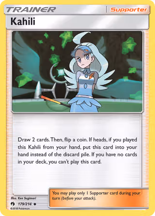 Kahili 179/214 Pokemon card