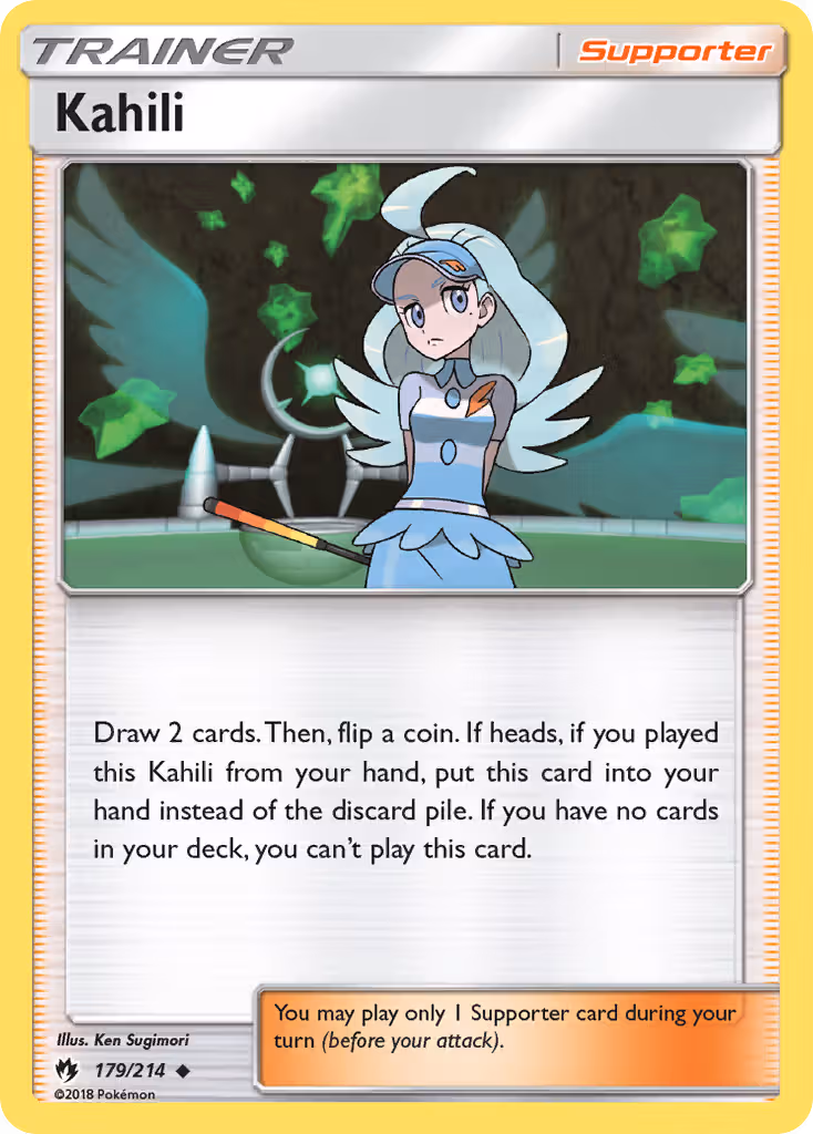 Kahili 179/214 Pokemon card
