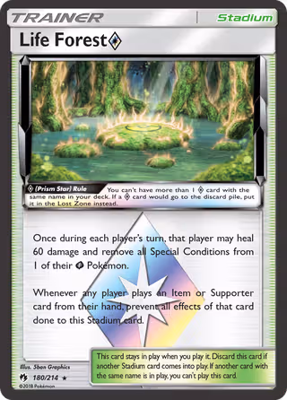 Life Forest ◇ 180/214 Pokemon card