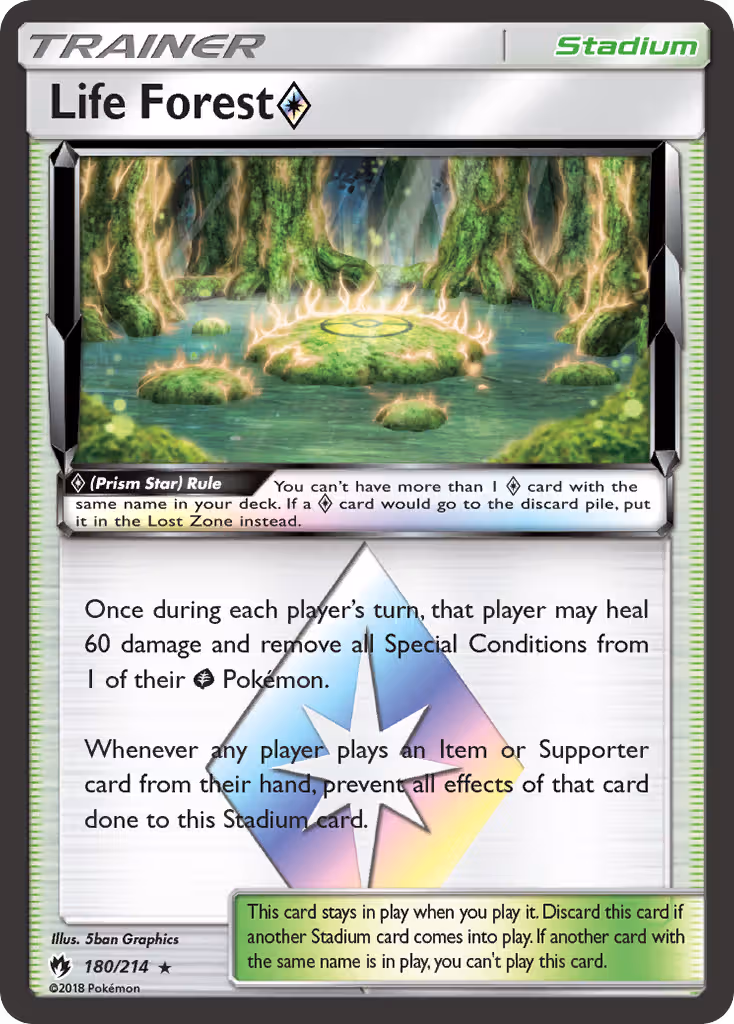 Life Forest ◇ 180/214 Pokemon card