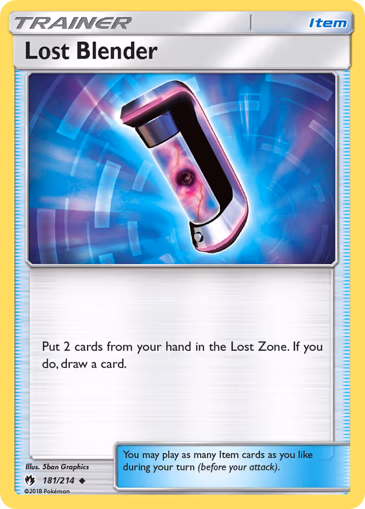 Lost Blender 181/214 Pokemon card