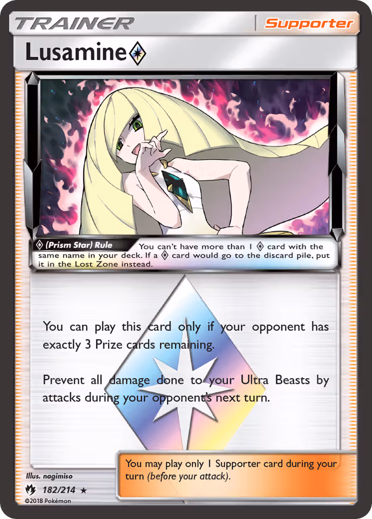 Lusamine ◇ 182/214 Pokemon card
