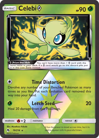 Celebi ◇ 19/214 Pokemon card