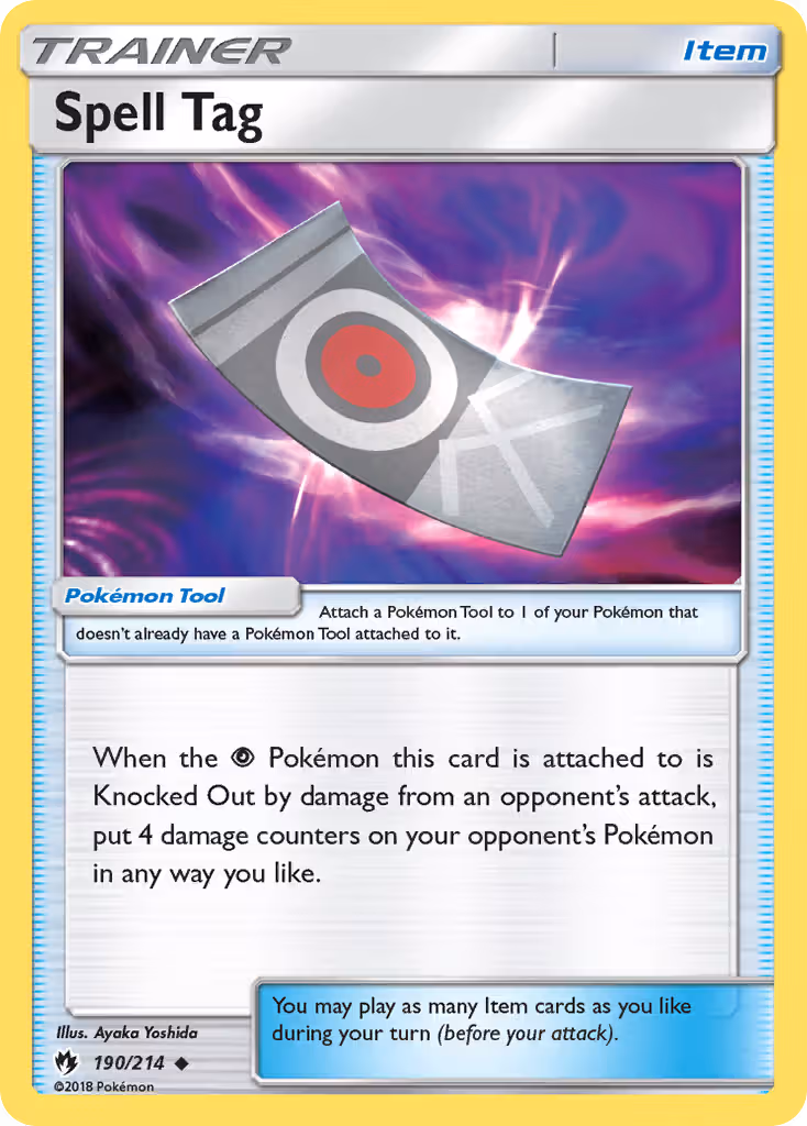 Spell Tag 190/214 Pokemon card