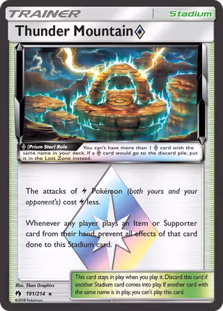 Thunder Mountain ◇ 191/214 Pokemon card