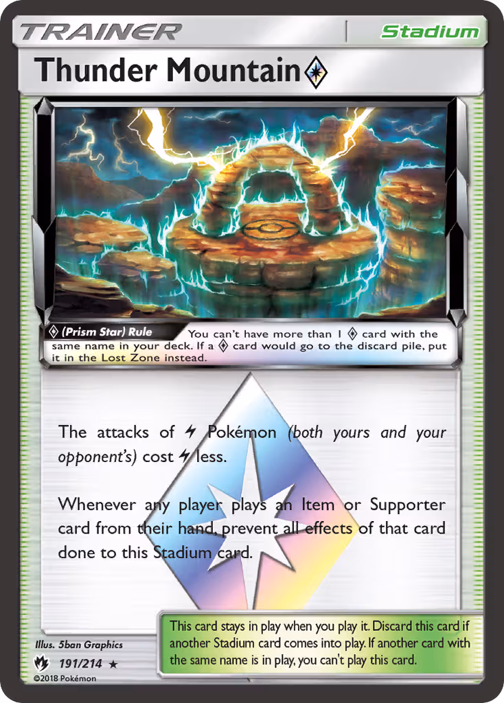 Thunder Mountain ◇ 191/214 Pokemon card
