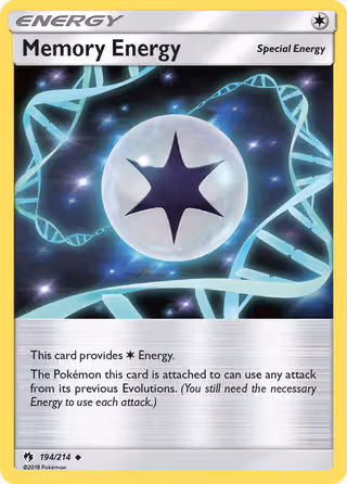 Memory Energy 194/214 Pokemon card