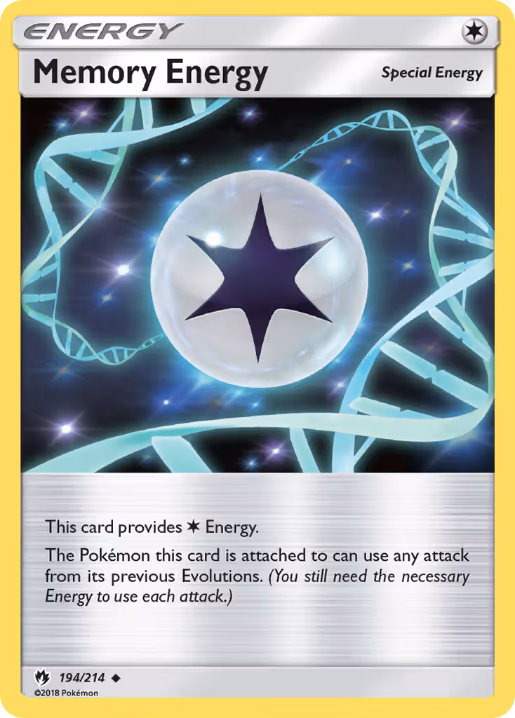 Memory Energy 194/214 Pokemon card