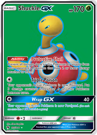 Shuckle GX 195/214 Pokemon card
