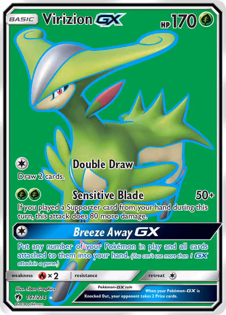 Virizion GX 197/214 Pokemon card