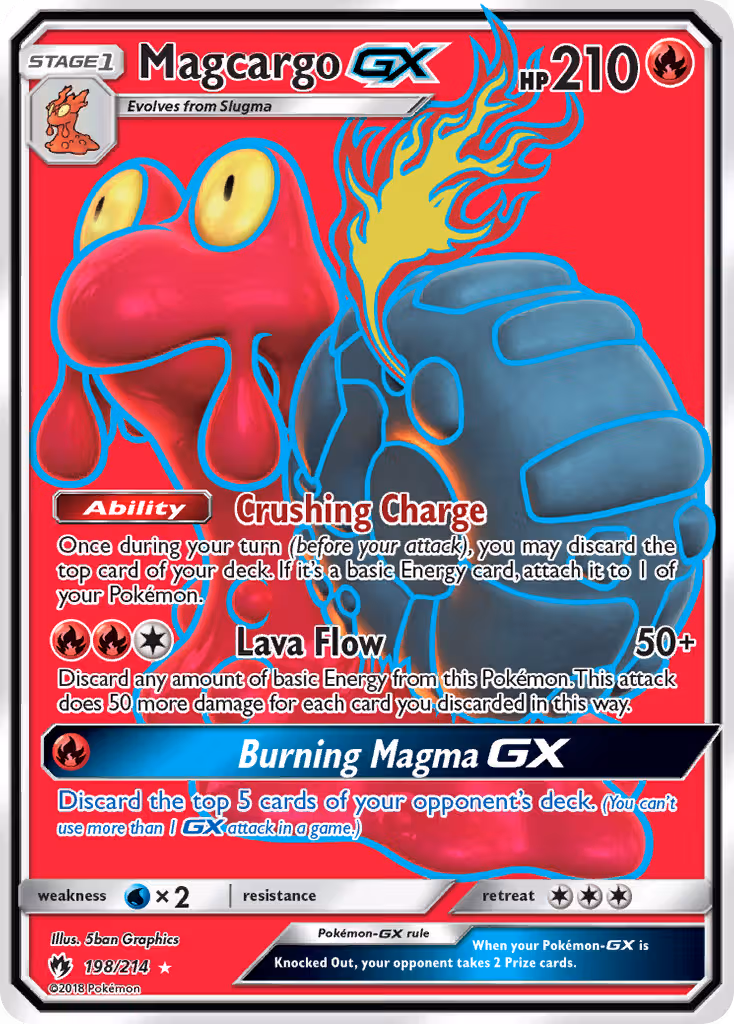 Magcargo GX 198/214 Pokemon card