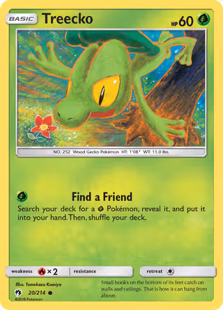 Treecko 20/214 Pokemon card