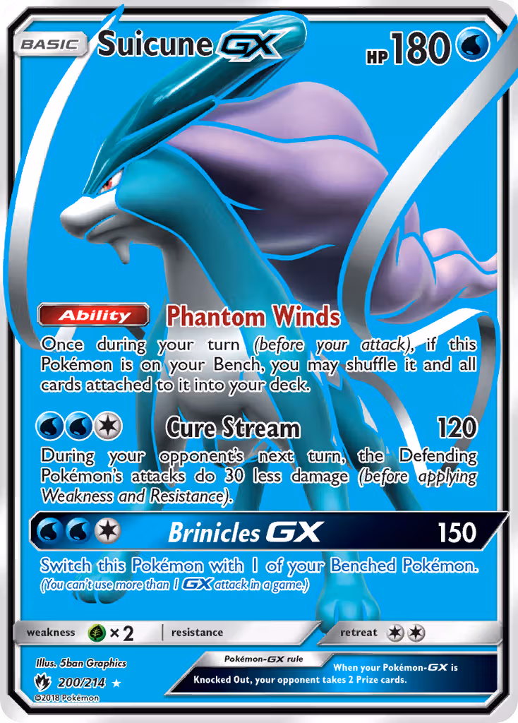 Suicune GX 200/214 Pokemon card