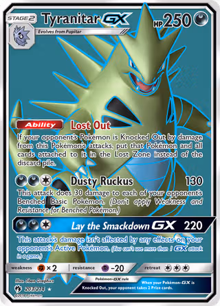 Tyranitar GX 203/214 Pokemon card