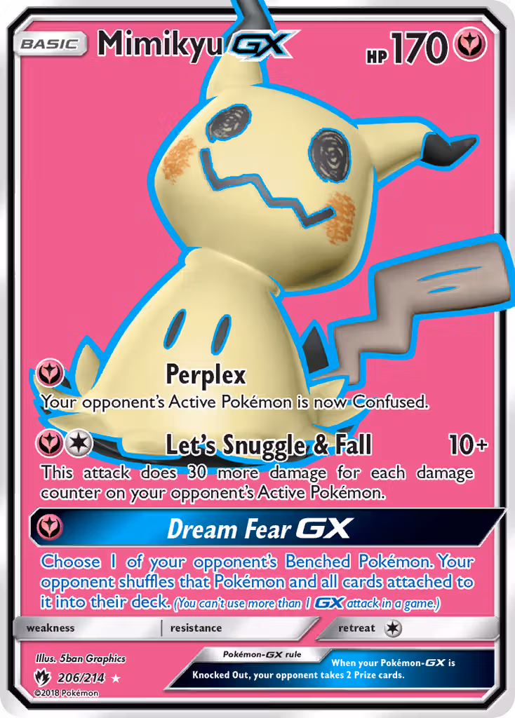 Mimikyu GX 206/214 Pokemon card