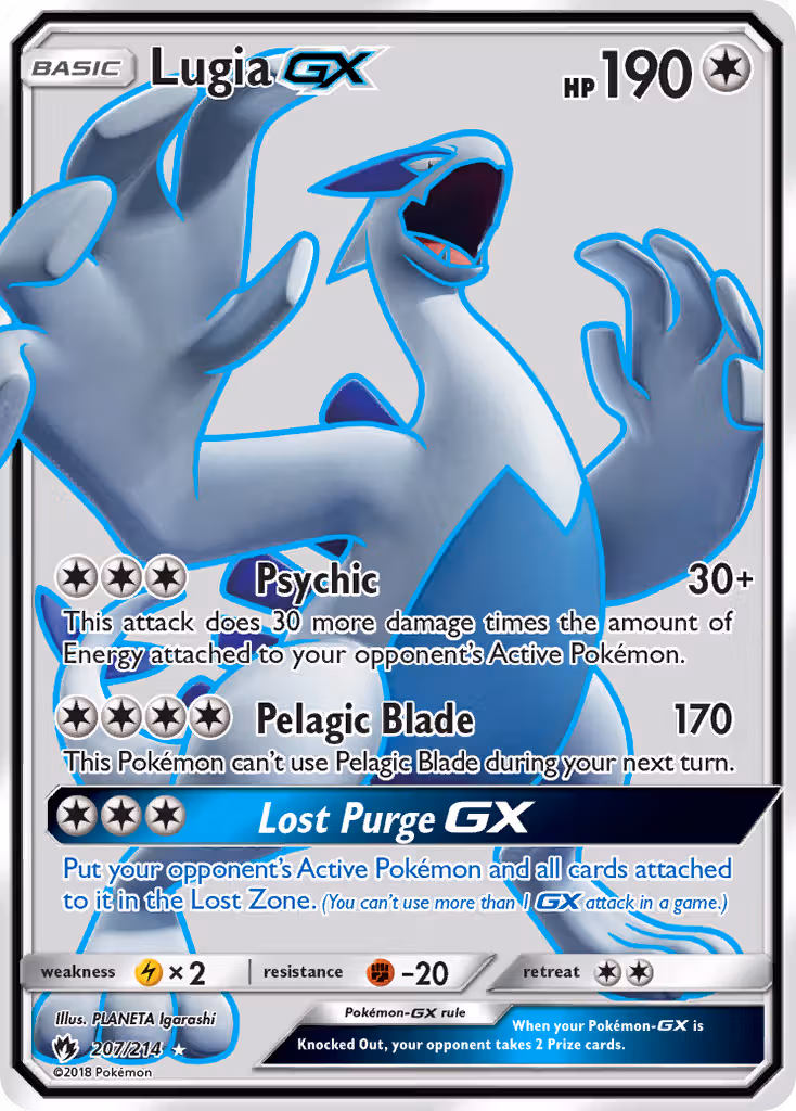 Lugia GX 207/214 Pokemon card