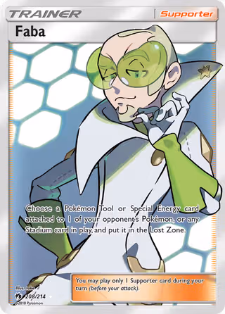 Faba 208/214 Pokemon card