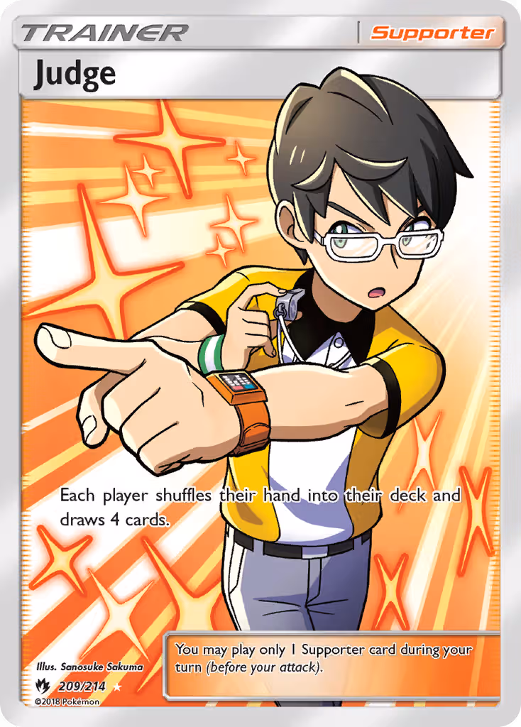 Judge 209/214 Pokemon card
